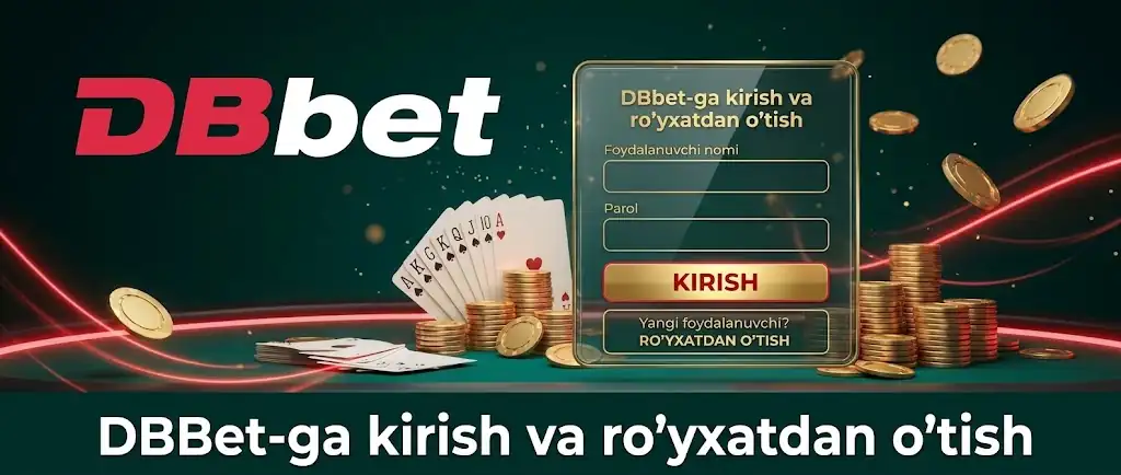 DBBet-ga kirish va ro'yxatdan o'tish